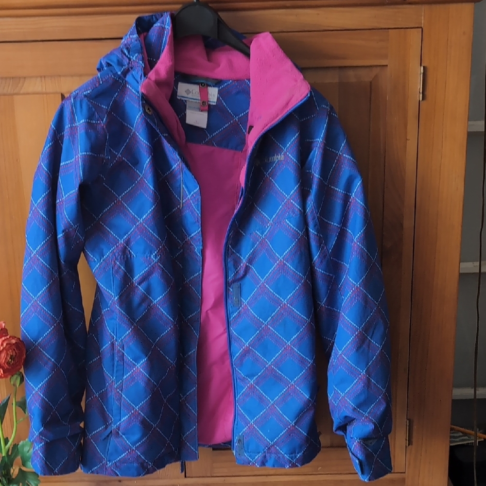 Columbia Kids Raincoat in Blue and Pink